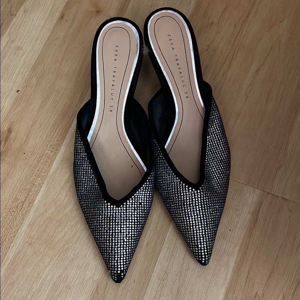 Zara crystal kitten heels